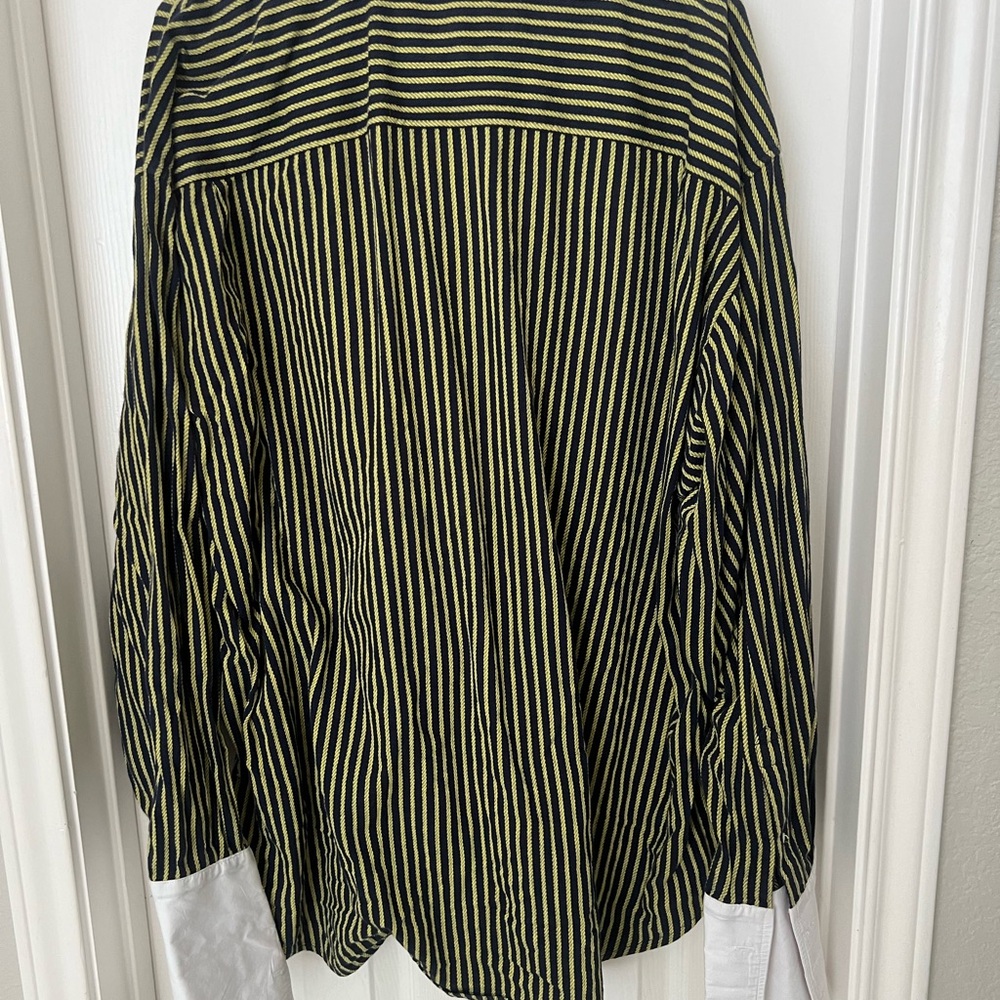 Ron Burgundy Dress Shirt. French Cuffs. 3X - Picture 3 of 8